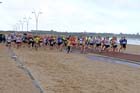 Start of the South Shields 10k Sand Dance Race.